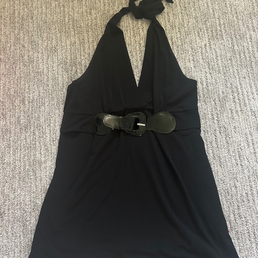 Black halter top
